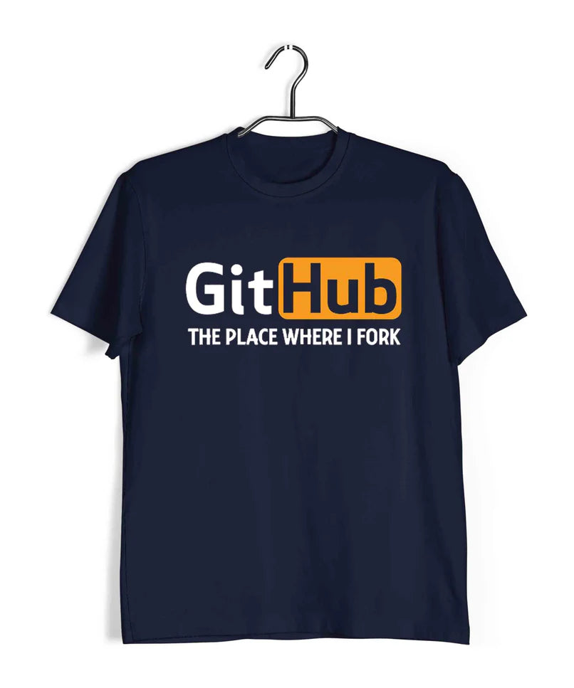 Computer Science Coder Github - The place where I fork Engineering Casual Graphic Printed T-Shirt for Men